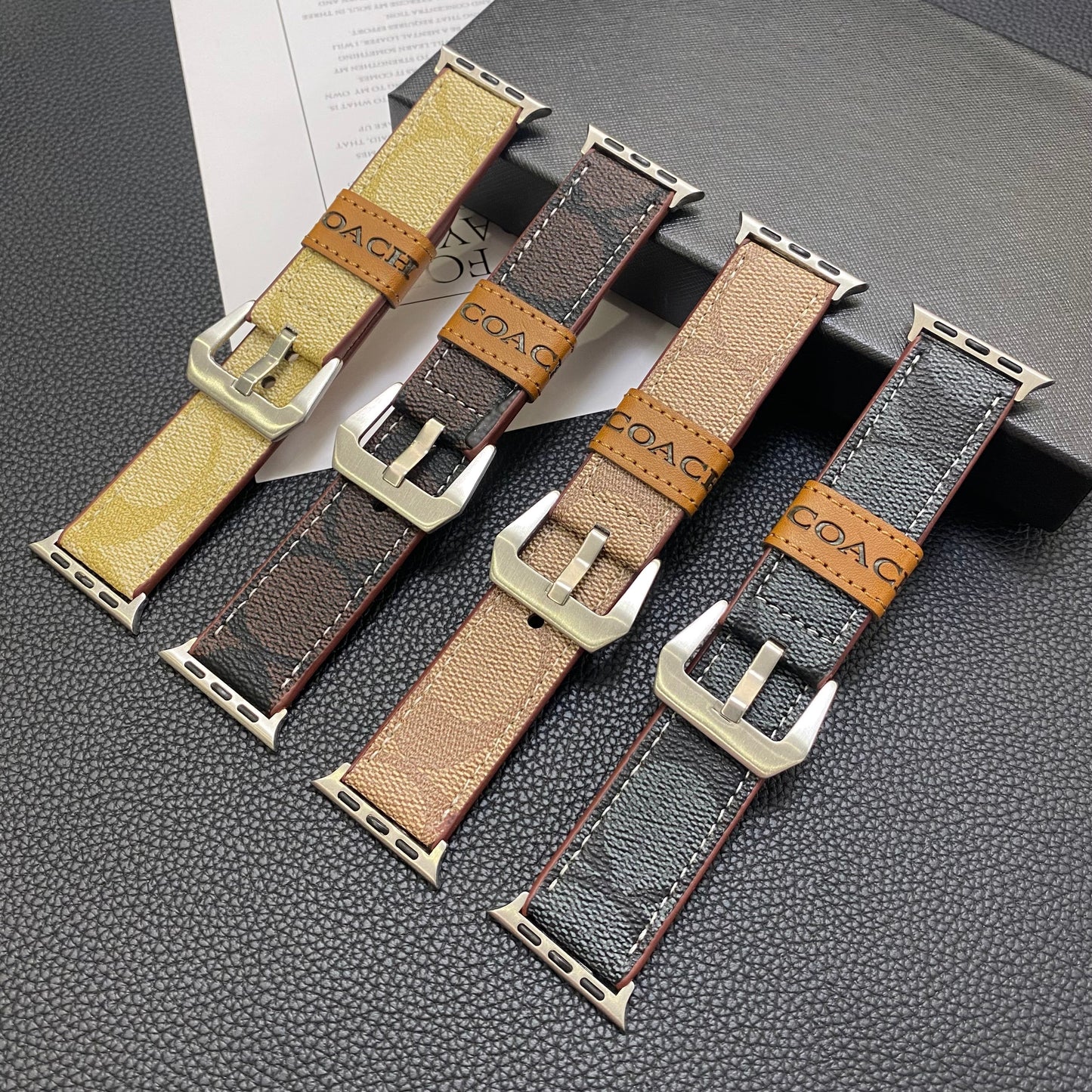 Kožený řemínek na Apple Watch Tmavě hnědá-YHK244221710