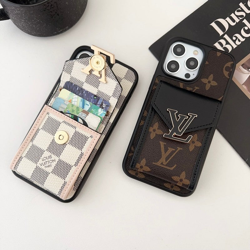 Luxusní Card Bag Pětibarevný řetízkový obal na iPhone