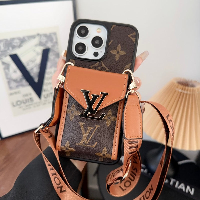 Luxusní Card Bag Pětibarevný řetízkový obal na iPhone