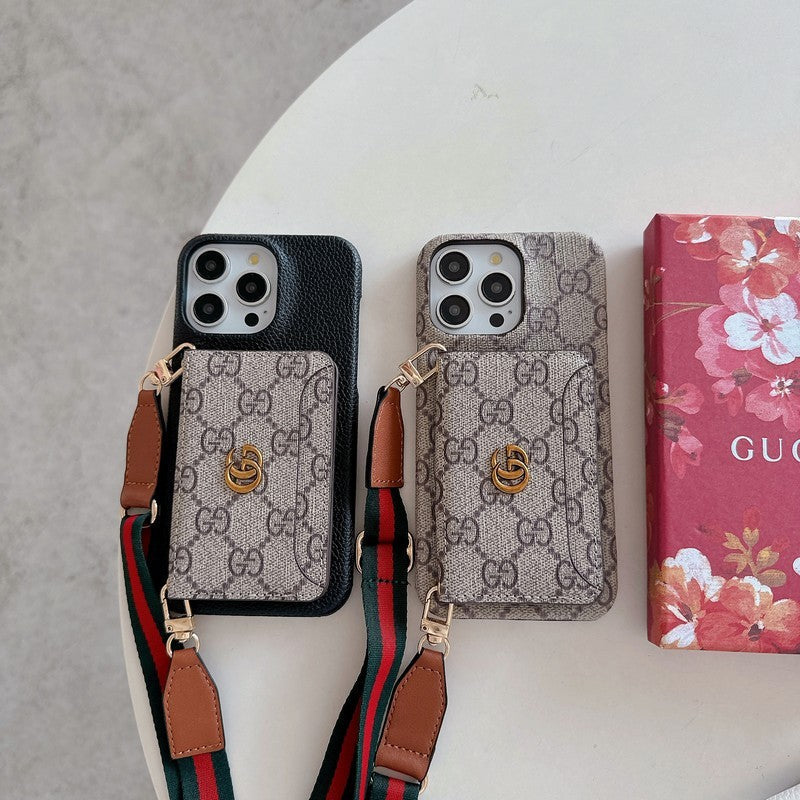 Premium Card Bag Crossbody Classic Case na iPhone