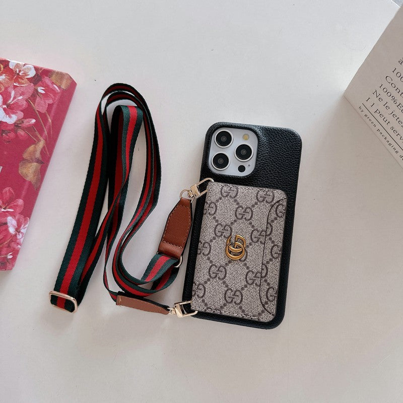 Premium Card Bag Crossbody Classic Case na iPhone