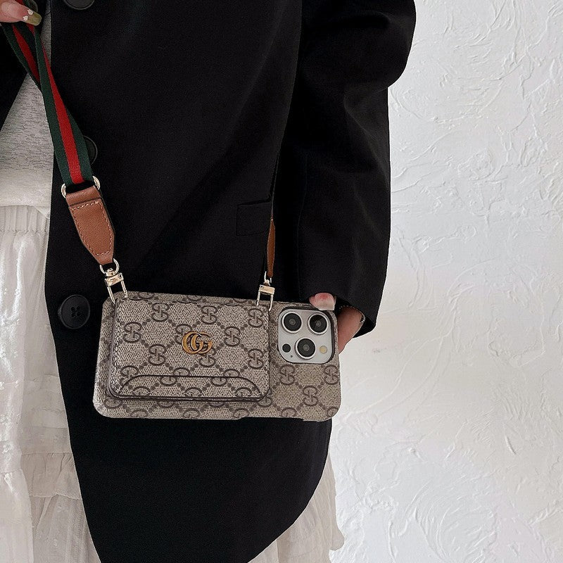 Premium Card Bag Crossbody Classic Case na iPhone