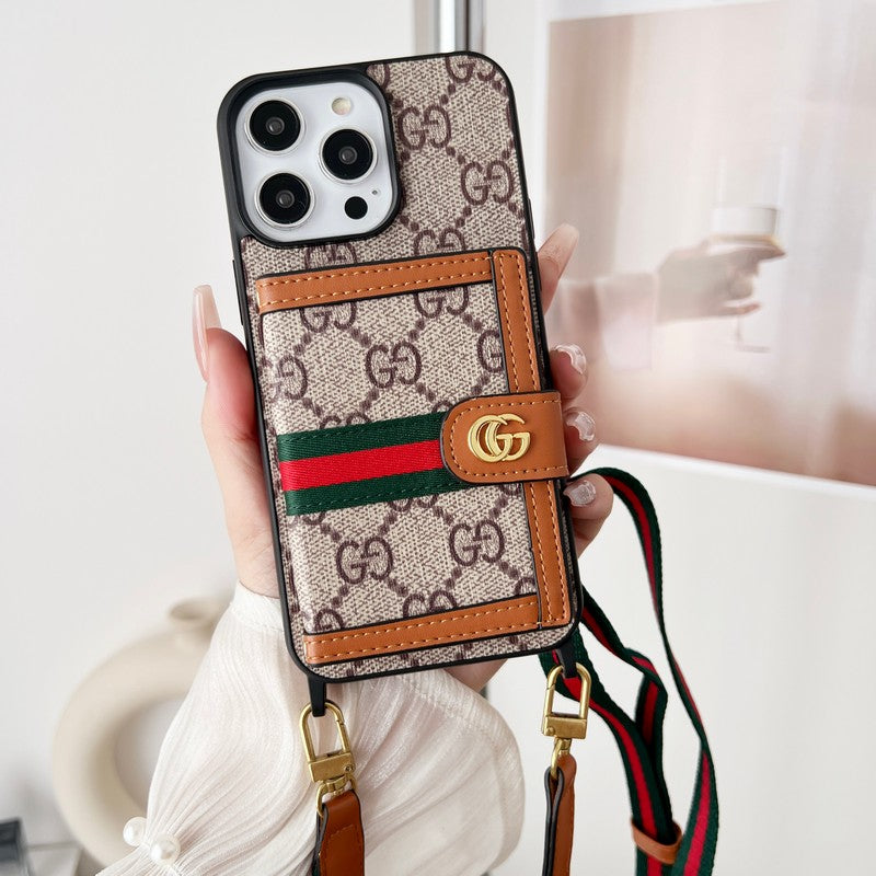 Premium Card Bag Chain Klasické pouzdro na iPhone