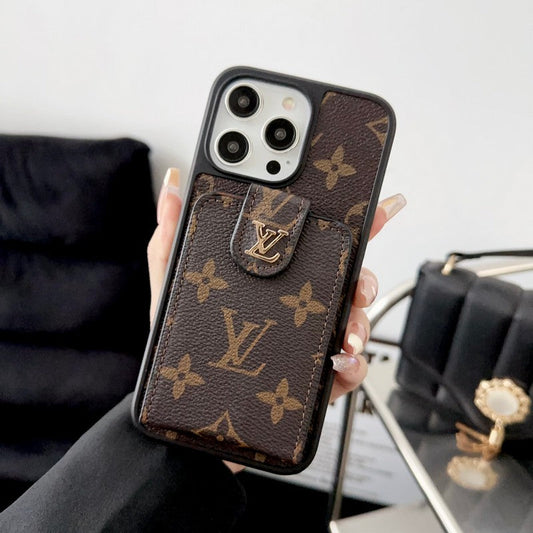 Lyxigt klassiskt kortväska iPhonefodral