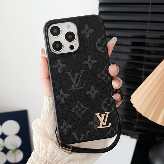 Lyxigt Svart & Vit Hand Chain iPhone-fodral