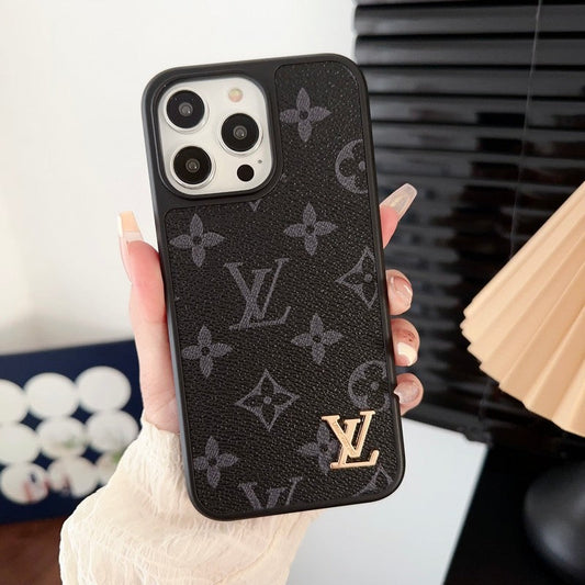 Lyxigt svart & Vit iPhonefodral