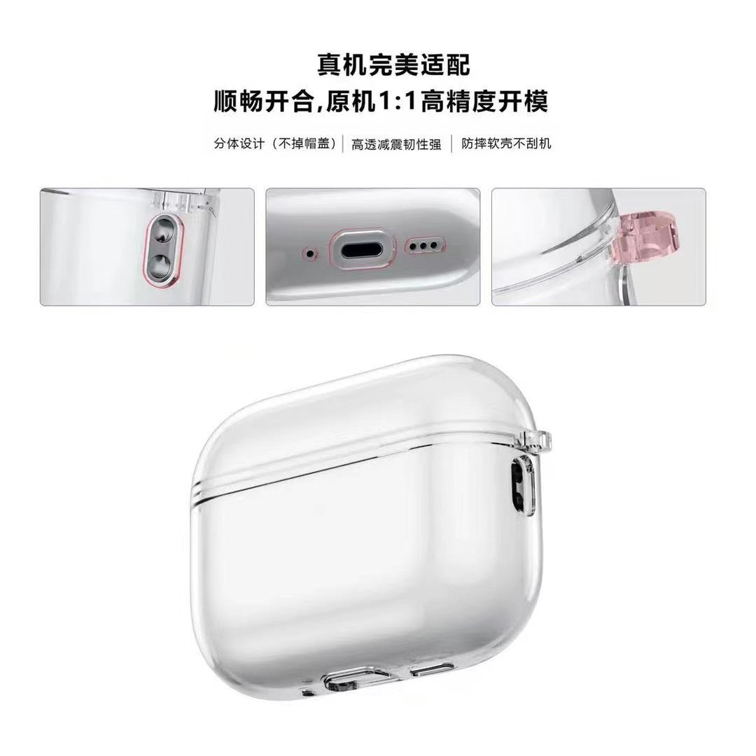 Cás AirPods Trédhearcach le Hook Miotail