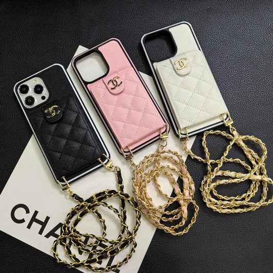 Eleganckie skórzane etui na iPhone'a typu crossbody