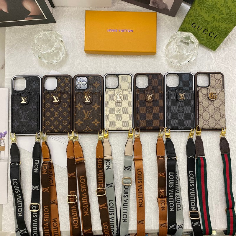 Luxusní pouzdro na iPhone Card Bag Řetízek