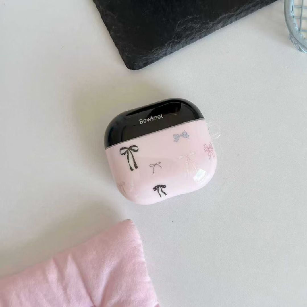 Pouzdro na sluchátka Pink Bow se stuhou