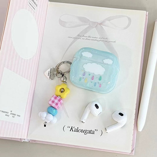 Blue Cloud AirPods-fodral med pärlstav