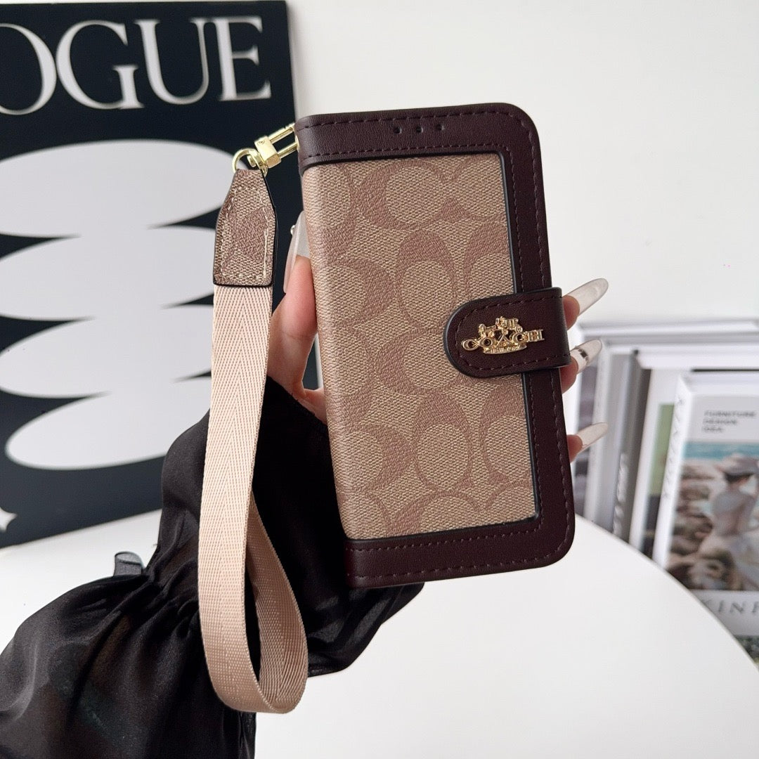 Pouzdro na iPhone s pouzdrem na kartu a popruhem CO Luxury Pattern Wallet