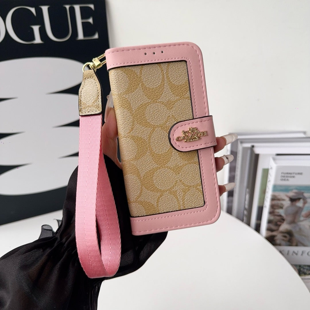 Pouzdro na iPhone s pouzdrem na kartu a popruhem CO Luxury Pattern Wallet