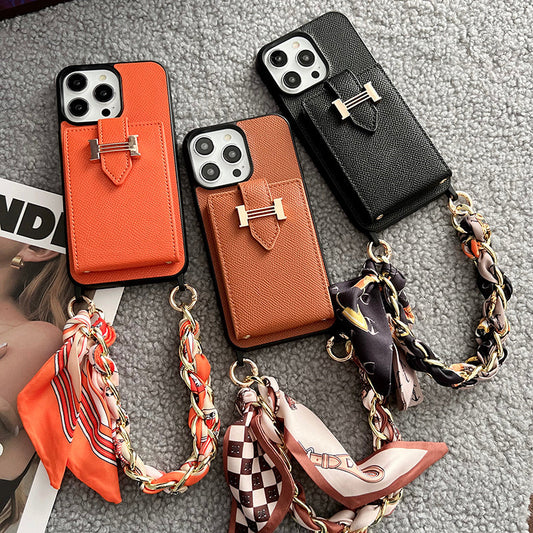 H Card Bag Scarves Läder iPhonefodral