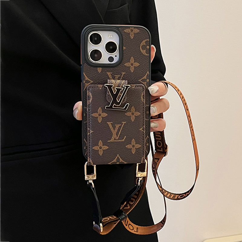 Luxusní pouzdro na iPhone Card Bag Řetízek