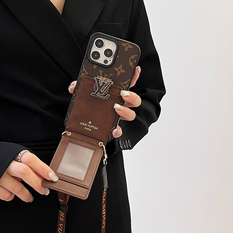 Luxusní pouzdro na iPhone Card Bag Řetízek