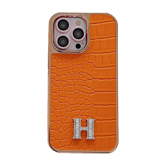 Klassisk diamantlogotyp roséguld iPhonefodral