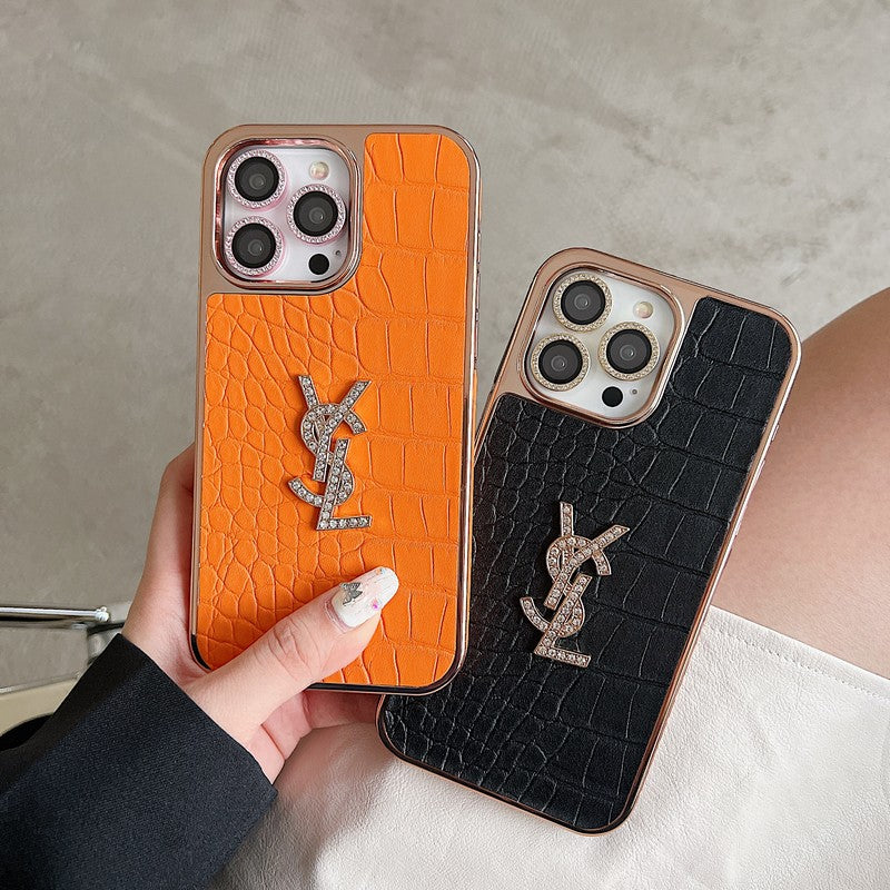 Skórzane etui na iPhone'a w kolorze różowego złota Saint Color