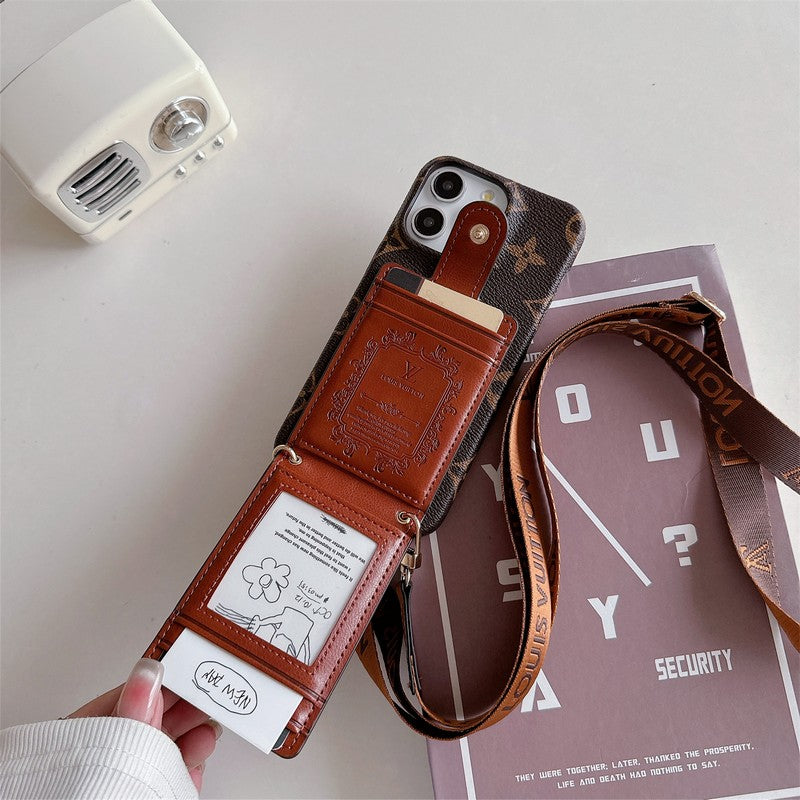 Luxusní Card Bag Crossbody Chain Case na iPhone