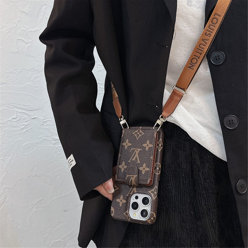 Luxusní Card Bag Crossbody Chain Case na iPhone