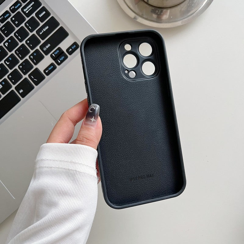 Luxusní klasické barevné kožené pouzdro na iPhone