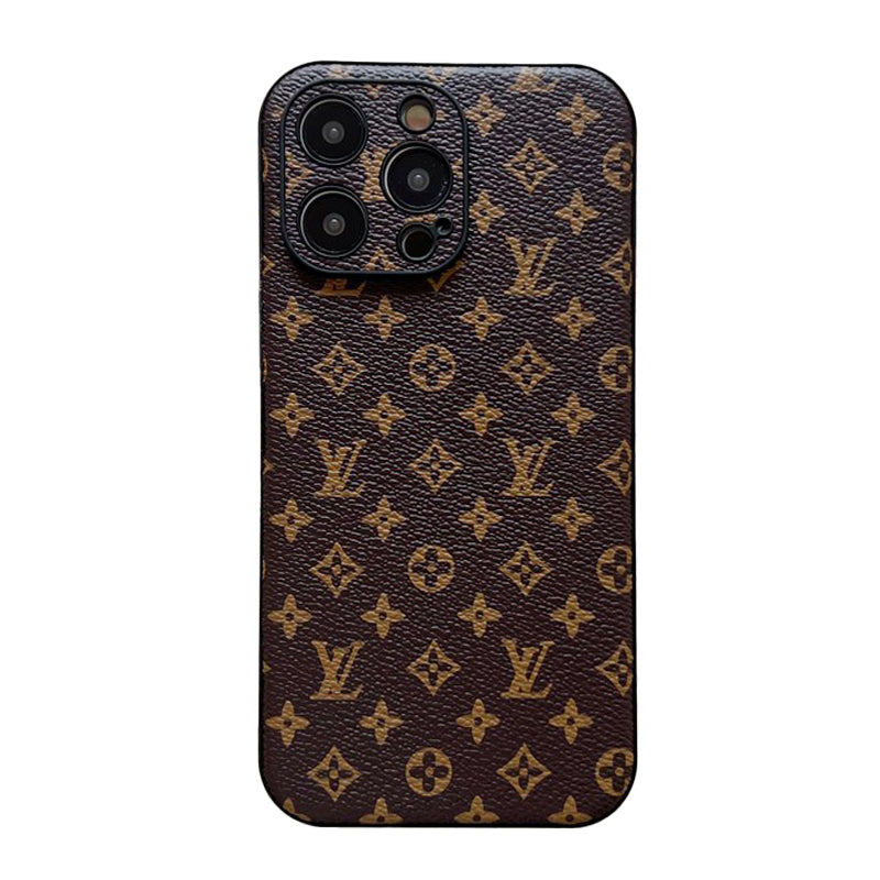 Luxusní klasické barevné kožené pouzdro na iPhone