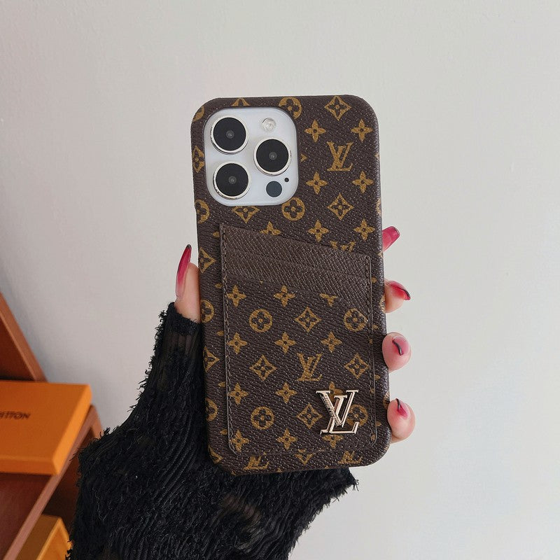 Luxusní Card Bag Klasické pouzdro na iPhone