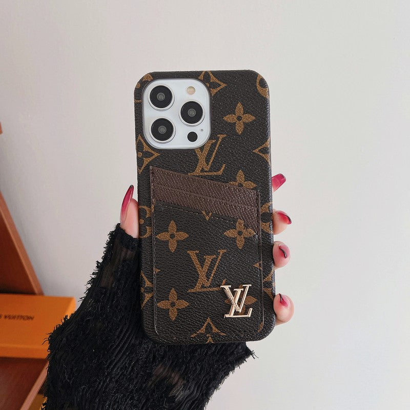 Luxusní Card Bag Klasické pouzdro na iPhone