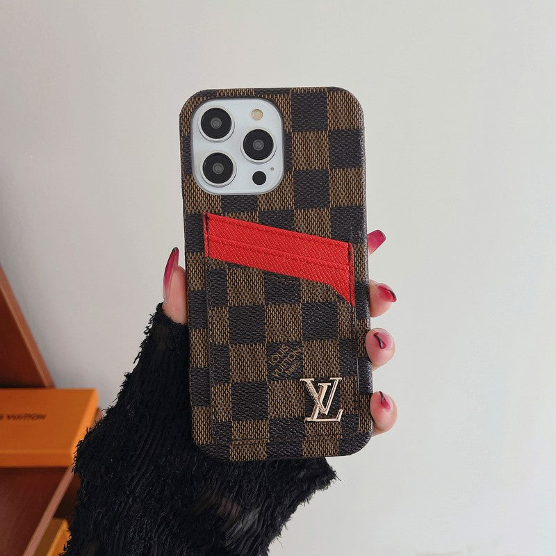 Luxusní Card Bag Klasické pouzdro na iPhone
