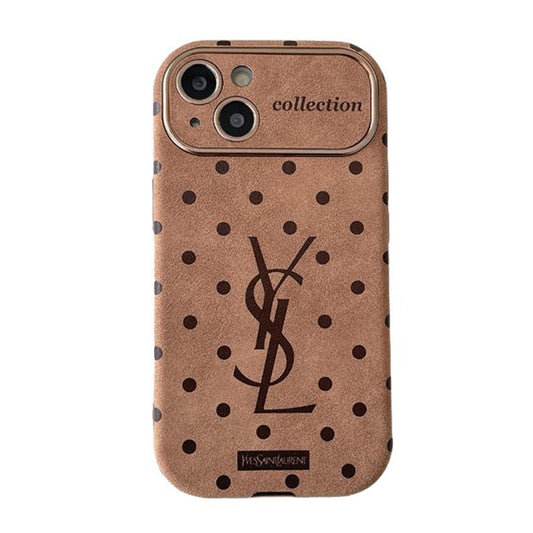 Custodia per iPhone in pelle marrone Saint