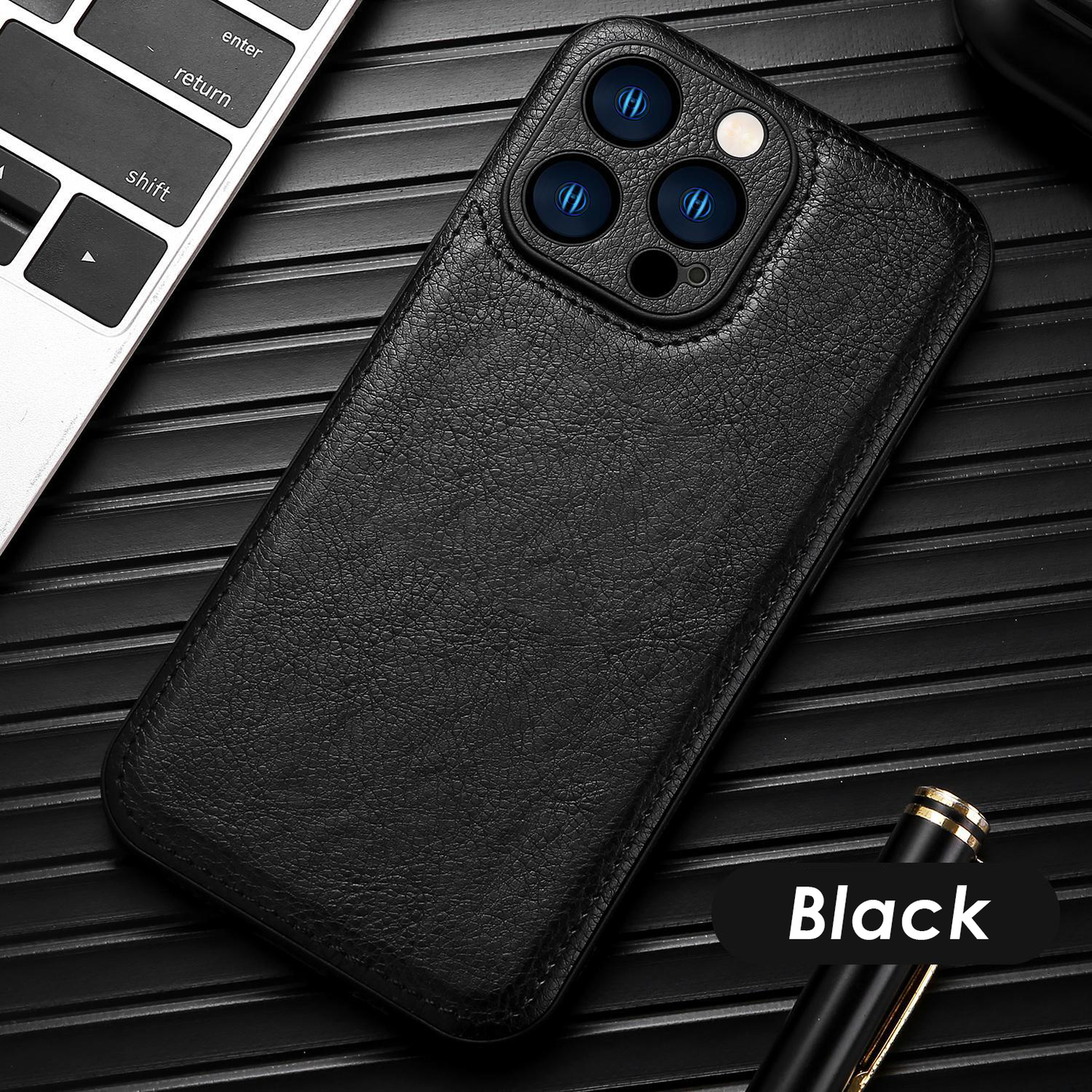 Premium Vintage Leather iPhone Case – Soft Touch Shockproof Protective Cover