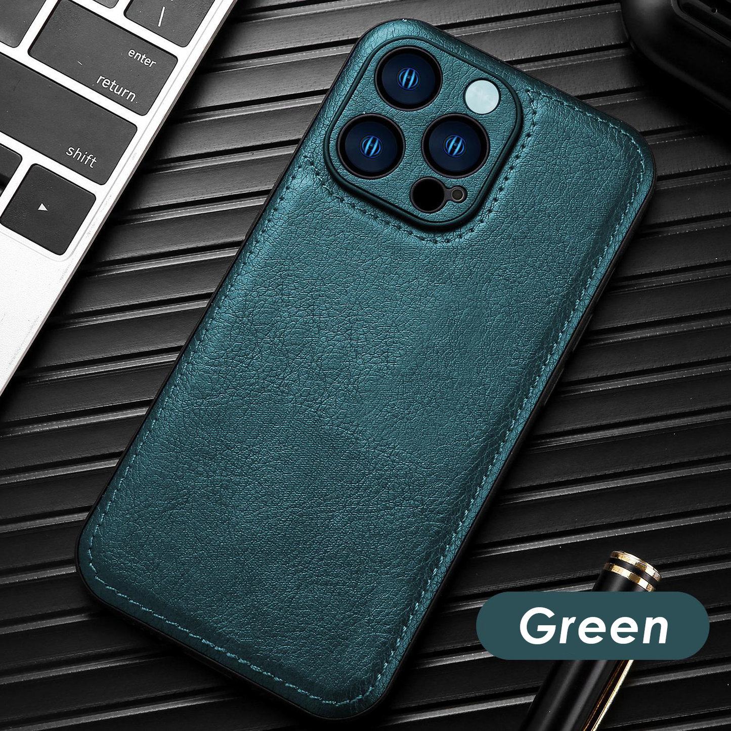 Premium Vintage Leather iPhone Case – Soft Touch Shockproof Protective Cover