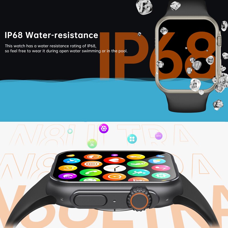 NOVÉ Inteligentní hodinky pro muže Ultra Watch Series 8 Chytré hodinky NFC s přístupem do dveří pro řemínky Apple Phone Watch