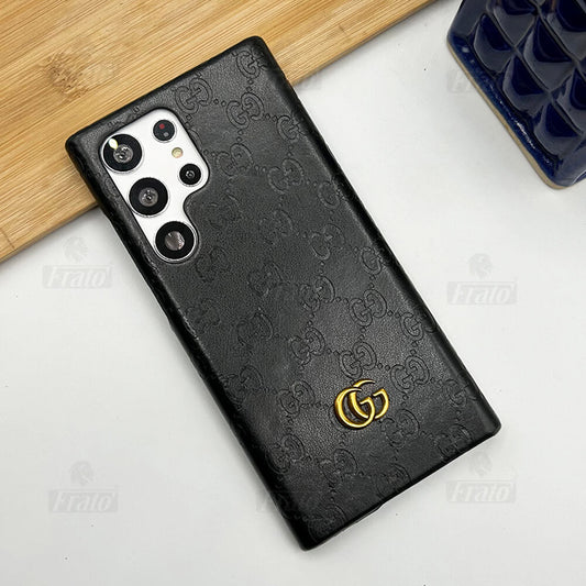 Étui en cuir de marque de mode haut de gamme de luxe pour Samsung Galaxy