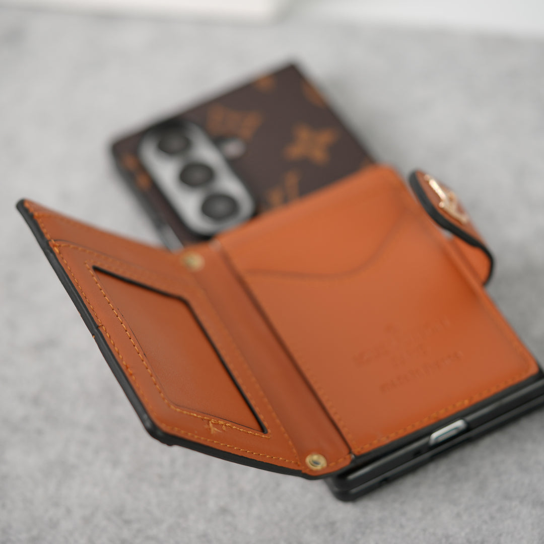Luxusní značkové pouzdro na karty Crossbody Sling Strap Case pro Samsung Z Fold