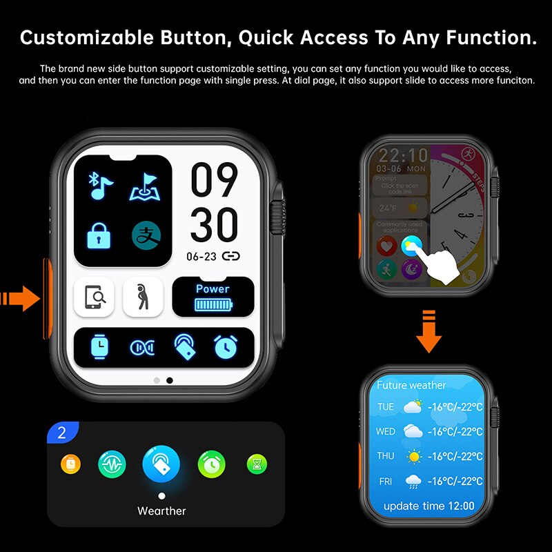 NOVÉ Inteligentní hodinky pro muže Ultra Watch Series 8 Chytré hodinky NFC s přístupem do dveří pro řemínky Apple Phone Watch