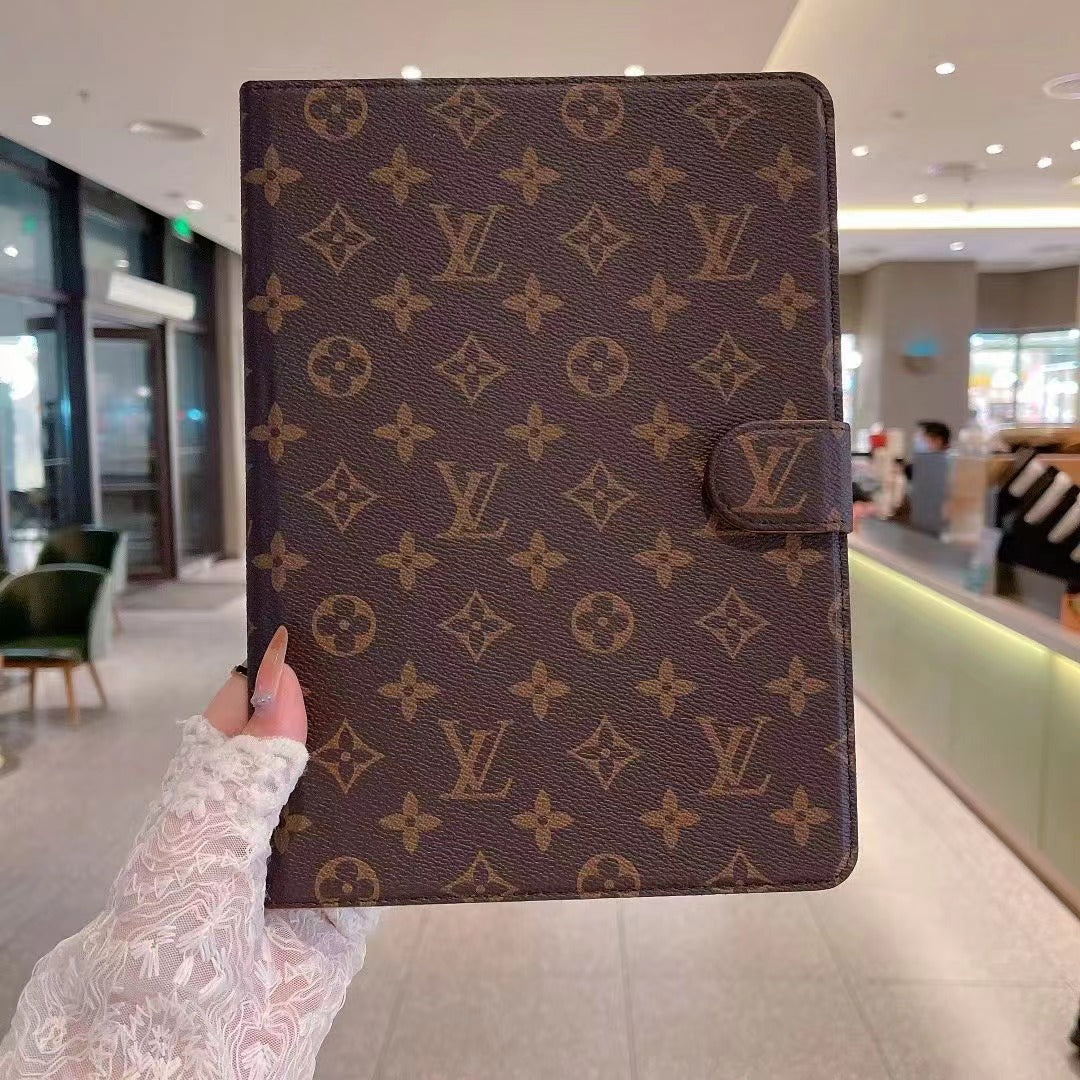 럭셔리 캔버스 모노그램 가죽 산뜻한 여름 테마 패턴 Apple iPad 케이스