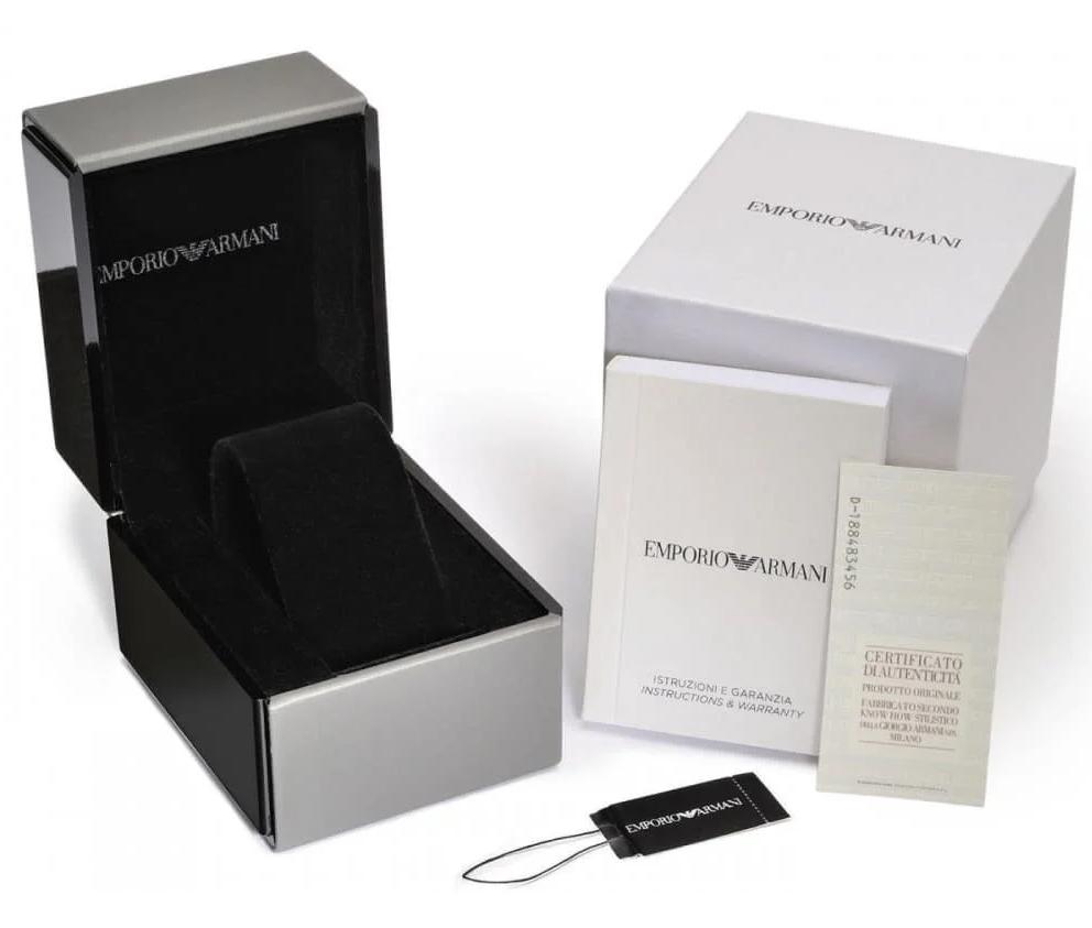 Emporio Armani Ladies Mother of Pearl Gold Watch