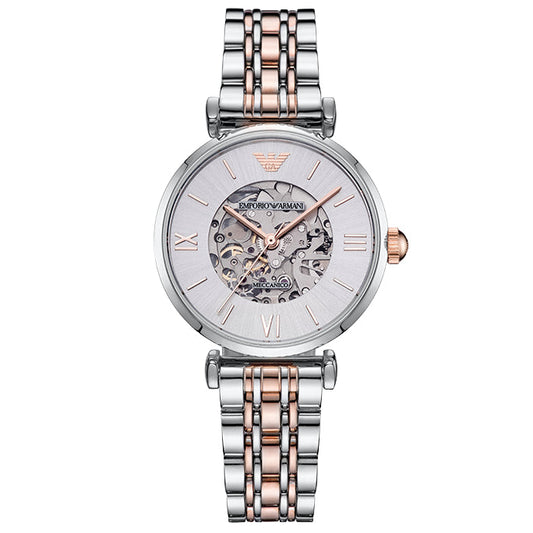 Emporio Armani Ladies Meccanico Rose Gold Watch