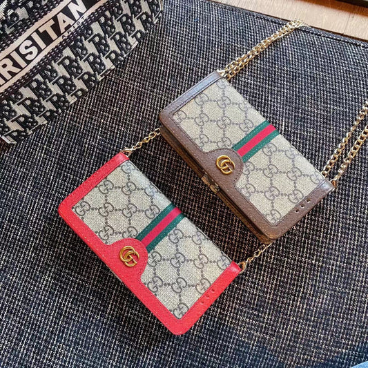 Sac de téléphone de luxe, étui et porte-cartes pour Samsung