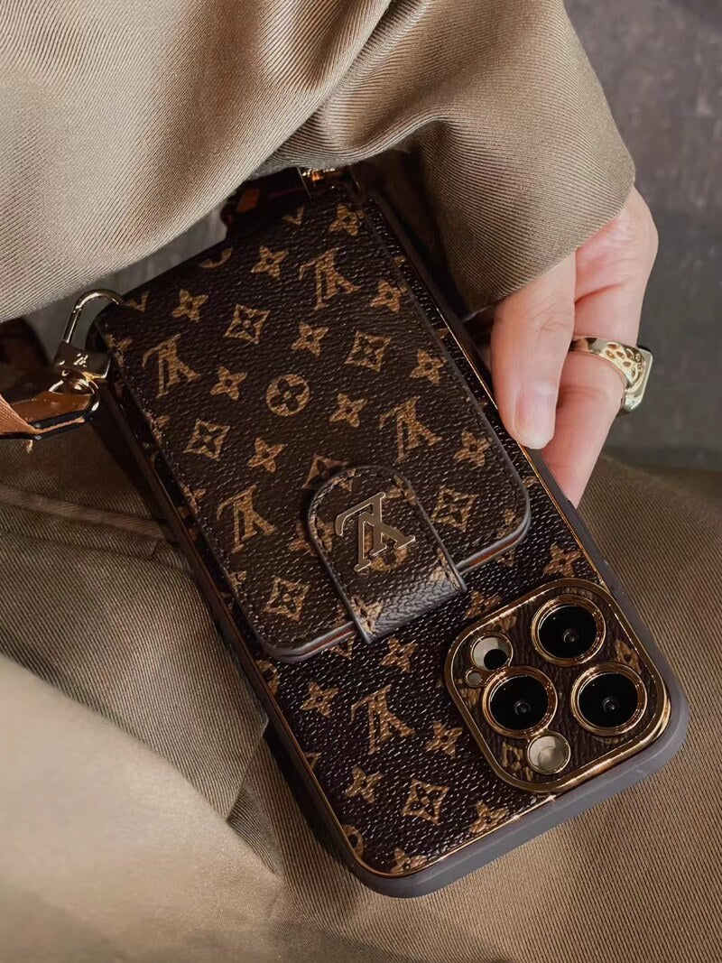 حافظة iPhone جلدية متقدمة مع محفظة للبطاقات وحزام