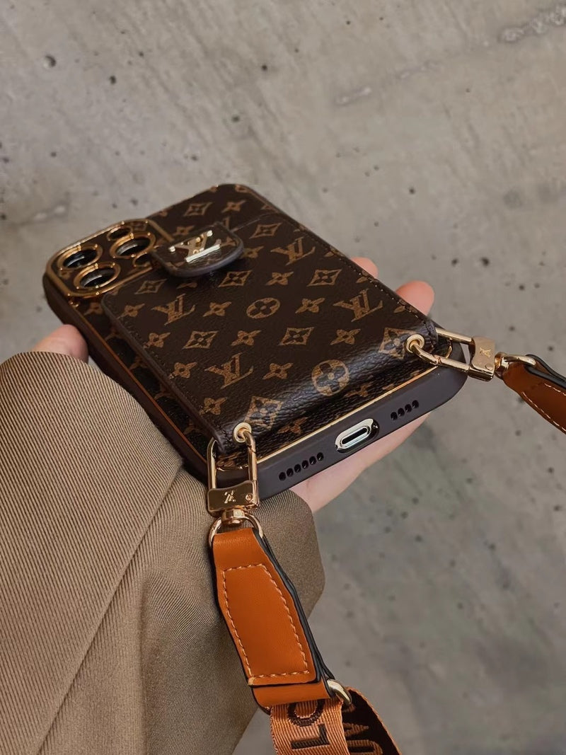 حافظة iPhone جلدية متقدمة مع محفظة للبطاقات وحزام