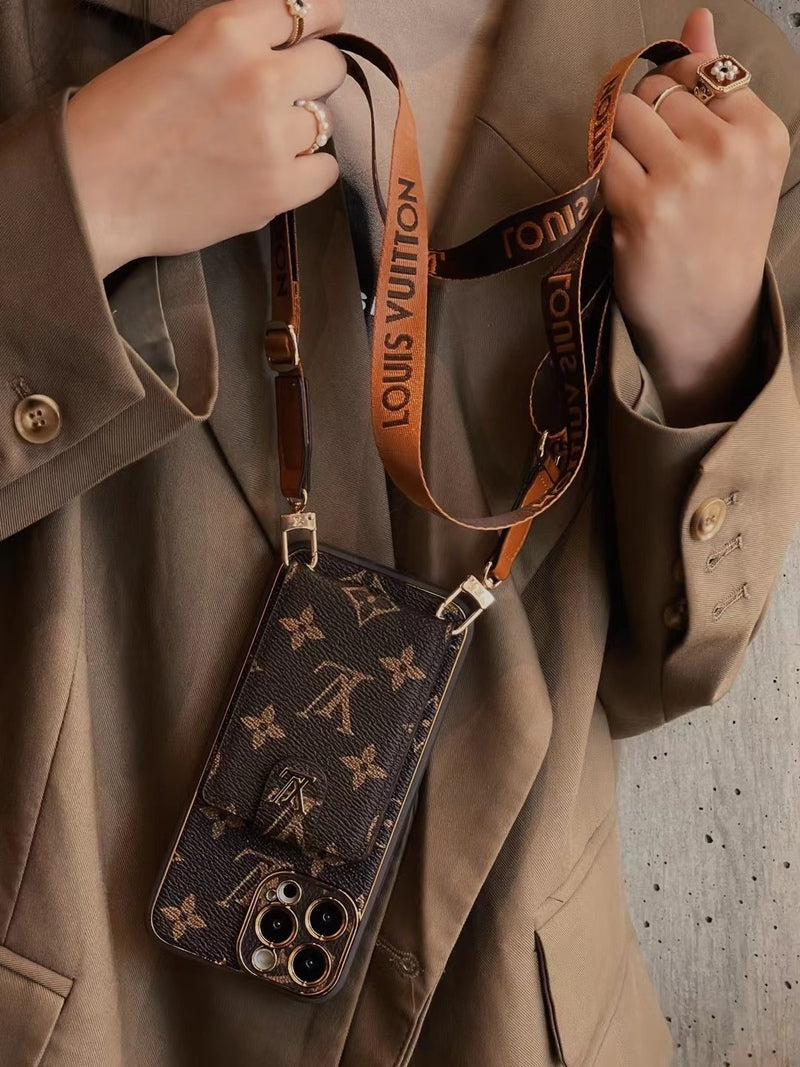 حافظة iPhone جلدية متقدمة مع محفظة للبطاقات وحزام