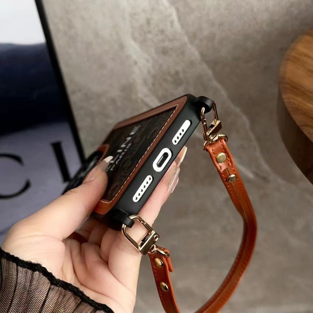 Funda negra para iPhone con correa Celine-SZ231124