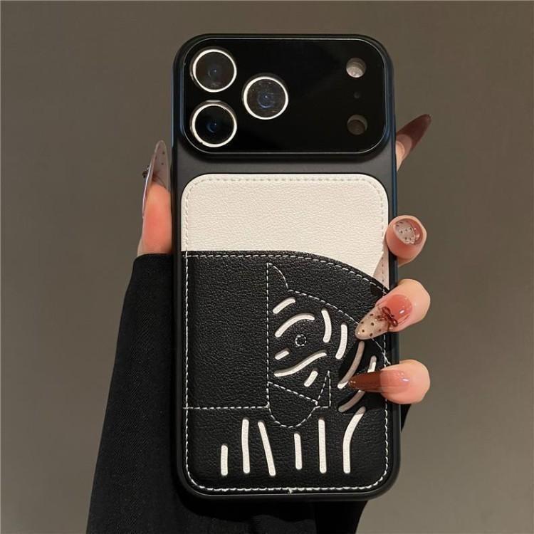 2026 新しいプレミアム レザー カード スロット iPhone ケース – 限定版午年