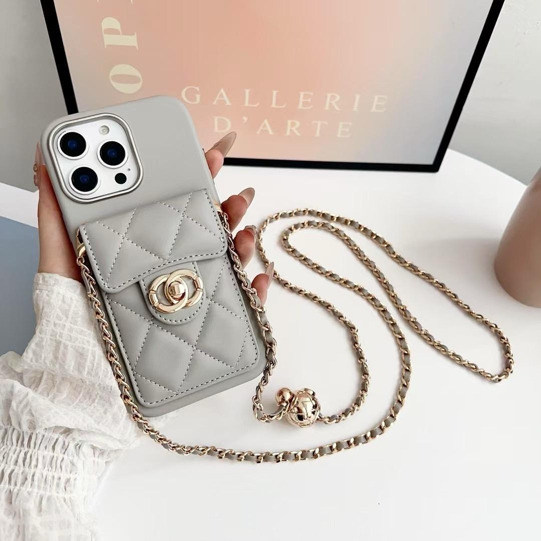 Steppelt Crossbody iPhone tok láncszíjjal & kártyatartó zsebbel