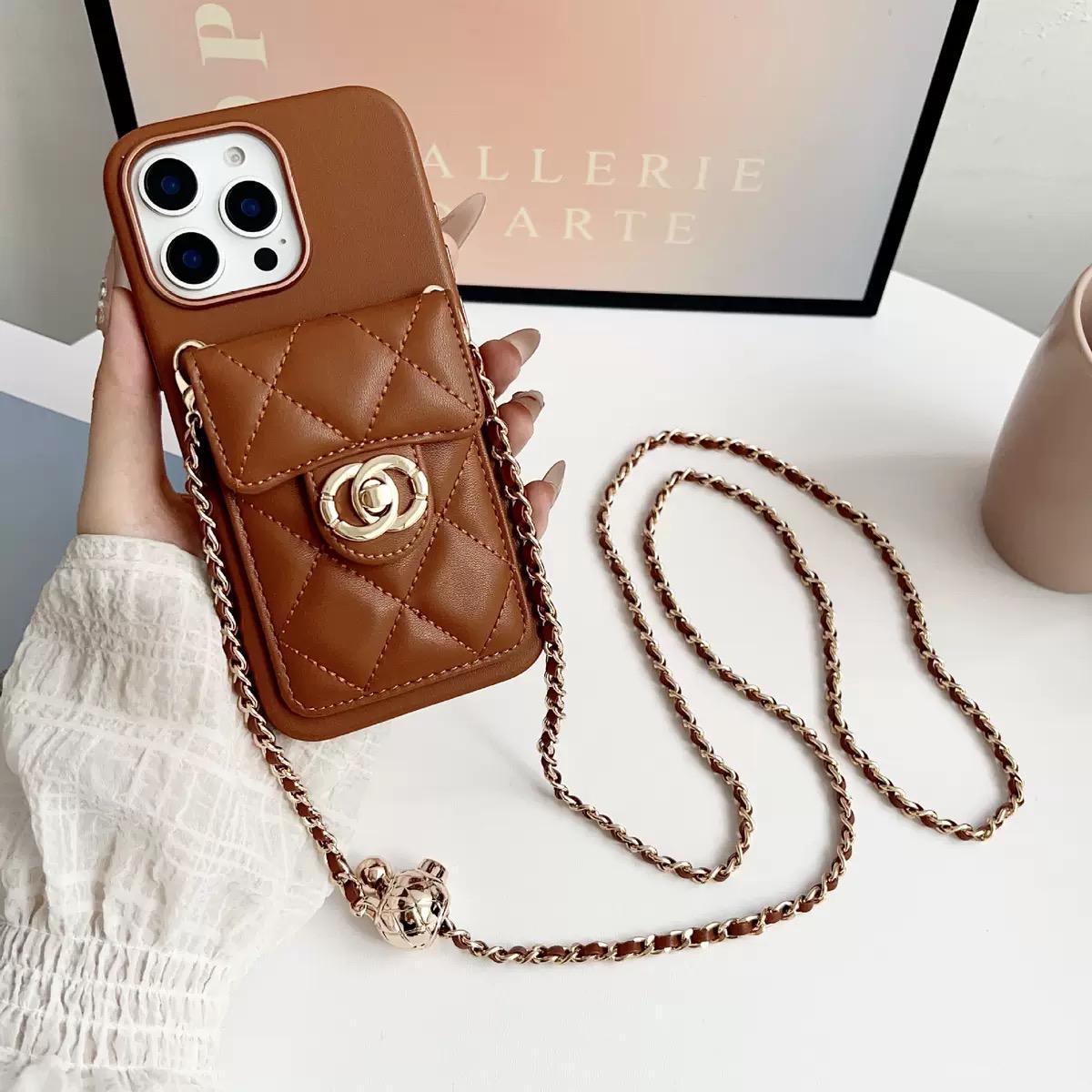 Steppelt Crossbody iPhone tok láncszíjjal & kártyatartó zsebbel
