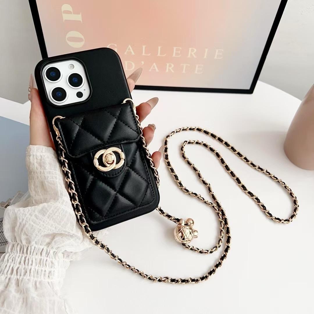 Steppelt Crossbody iPhone tok láncszíjjal & kártyatartó zsebbel
