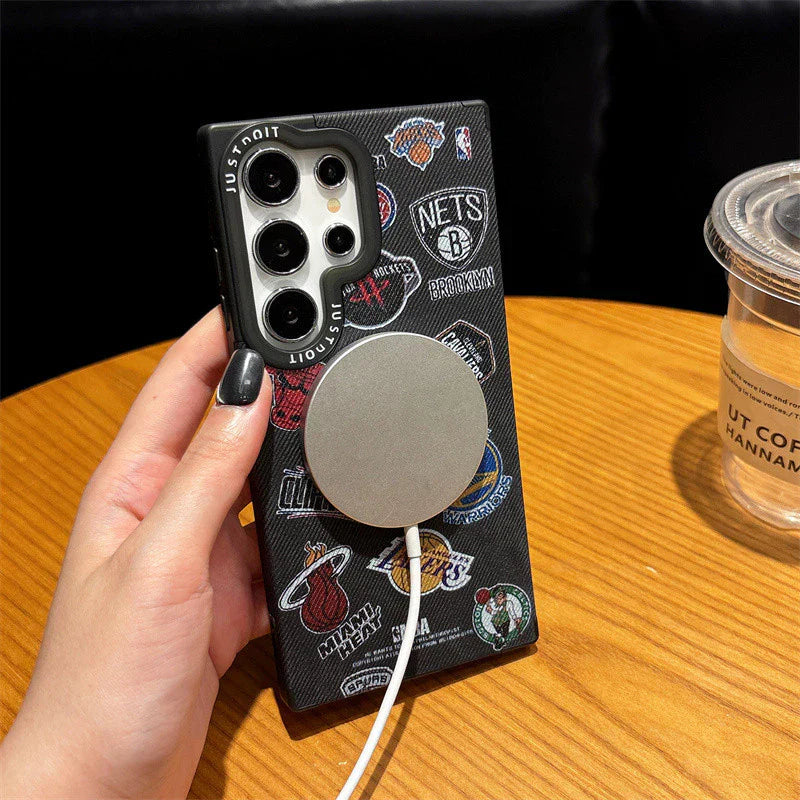 바구니 공 NBA 디자인 자석 삼성 케이스