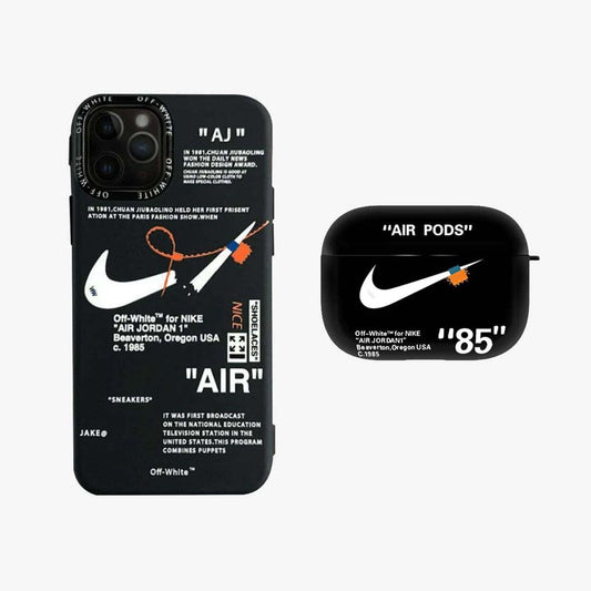 بيع | حافظة هاتف Nike x Off White & AirPods | 2-حزمة